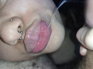 daddy cum on my lips, he jerked in face off until he cum right on my big lips🍆🥛🥛🤤😋💦😵😵‍💫🍆🥛