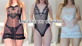 Een Hot meisje probeert Hot lingerie voor jou