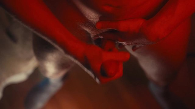 Handjob and big cumshot on the floor in RED Room !!