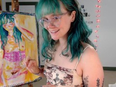 a naughty self portrait painting challenge