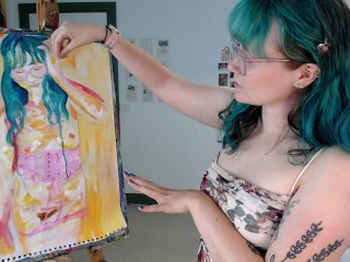A Naughty self Portrait Painting Challenge