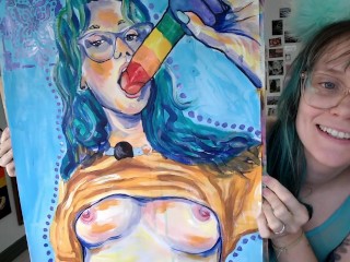 A very very Naughty self Portrait Painting