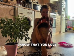 Your mistress makes you lick the ground from her feet