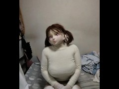 man to suit up kigurumi girl