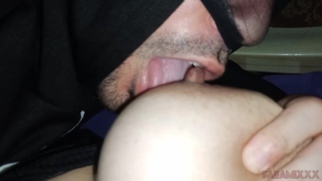 Daddy bites and sucks my big natural tits while you fuck me! Enjoy being breastfed