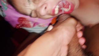 Orgasme masculin dans ma bouche j'avale tout