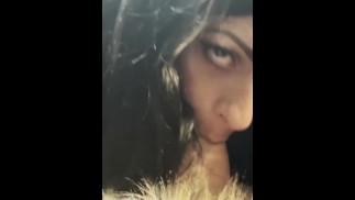 MilfyCalla- A Lot Of Cum On Brown Fur Hooded Puffer Jacket