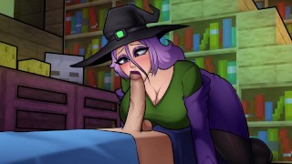 Minecraft Horny Craft (Shadik) - Часть 16 - Минет Horny Witch от LoveSkySan69