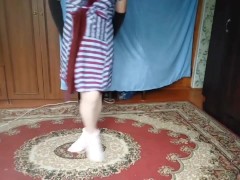 Self Ass Spanking BDSM Hot Ladyboy BBW Crossdresser Model Cosplayer Big Ass Bubble Butt Kitty