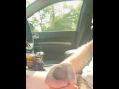 Driving around while masturbating