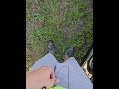 Quick Pee at Work Outside in Public 4/16