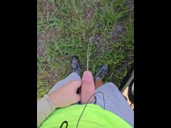 Quick Pee at Work Outside in Public 8/16