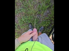 Quick Pee at Work Outside in Public 9/16