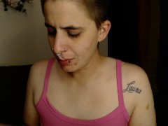 Sick Girl Makes Snotty Mess Cough Sneezing Nose Blowing - Screenshot 13 of 16 - Cough