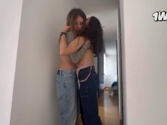 My neighbor's apartment leaked water and she came out wet.