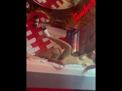 My boyfriend fucks my pussy on all fours until I have an orgasm.