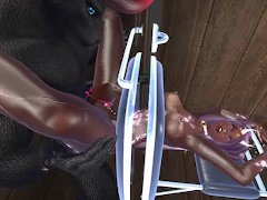 My tight femboy ass stretched wide by a massive cock at the gloryhole