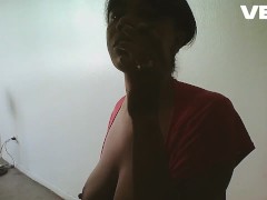 BLINDFOLD COSPLAY BLOWJOB EBONY BROWN SKIN SUCKING BBC