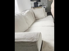 Thick White Milf Cleans FULLY Naked and Plays With Her Pussy