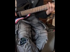 Horny emo boy cant stop touching his hard stick sloppy style