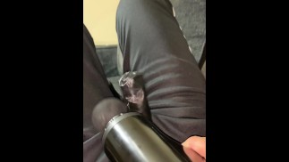 Latex Sheath Under Clothes Masturbation & Massage