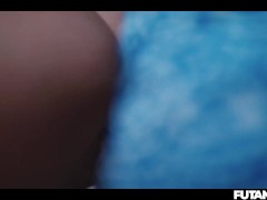 Transgender Supernatural Threesome - Lesbian Girls Growing Futa Cocks and Fucking Latina Babe