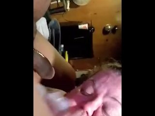 BBW MILF makes BBC Cream Pie my Throat in Sloppy Face Fucking Session