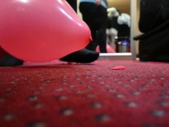 Balloon Stomps Cleanum in Hotel