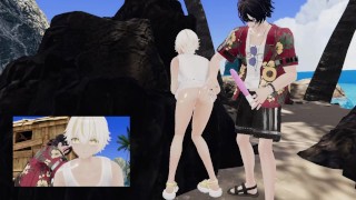 Vr Hentai Av Japanese Boy Gets His Ass Fucked On The Beach