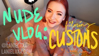 NUDE VLOG: filming customs !!! behind the scenes with a disabled porn creator - fully naked chatting