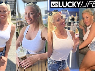 Meeting The Beautiful Blonde Sienna Day In Barcelona