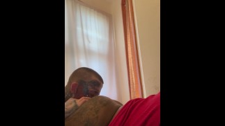 big ass ebony step sister getting her ass ate and fucked hard and rough