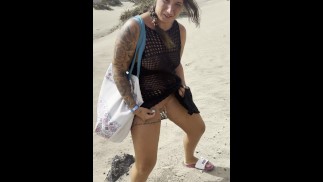 Pissing On The NUDIST Beach💦 A Stranger DISCOVER Me😳
