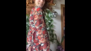Slow turn, tight dress, and a glimpse of my ass just for you