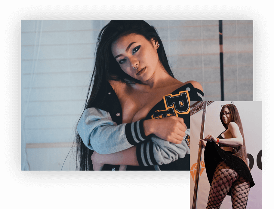 Pornhub Modelprogramma - Promotionele banner met afbeeldingen van twee modellen